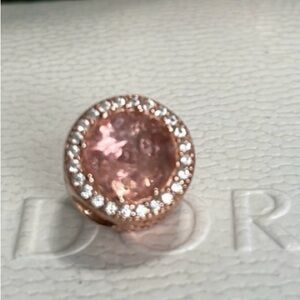 Pandora Radiant Hearts Rose Gold Bevel Charm